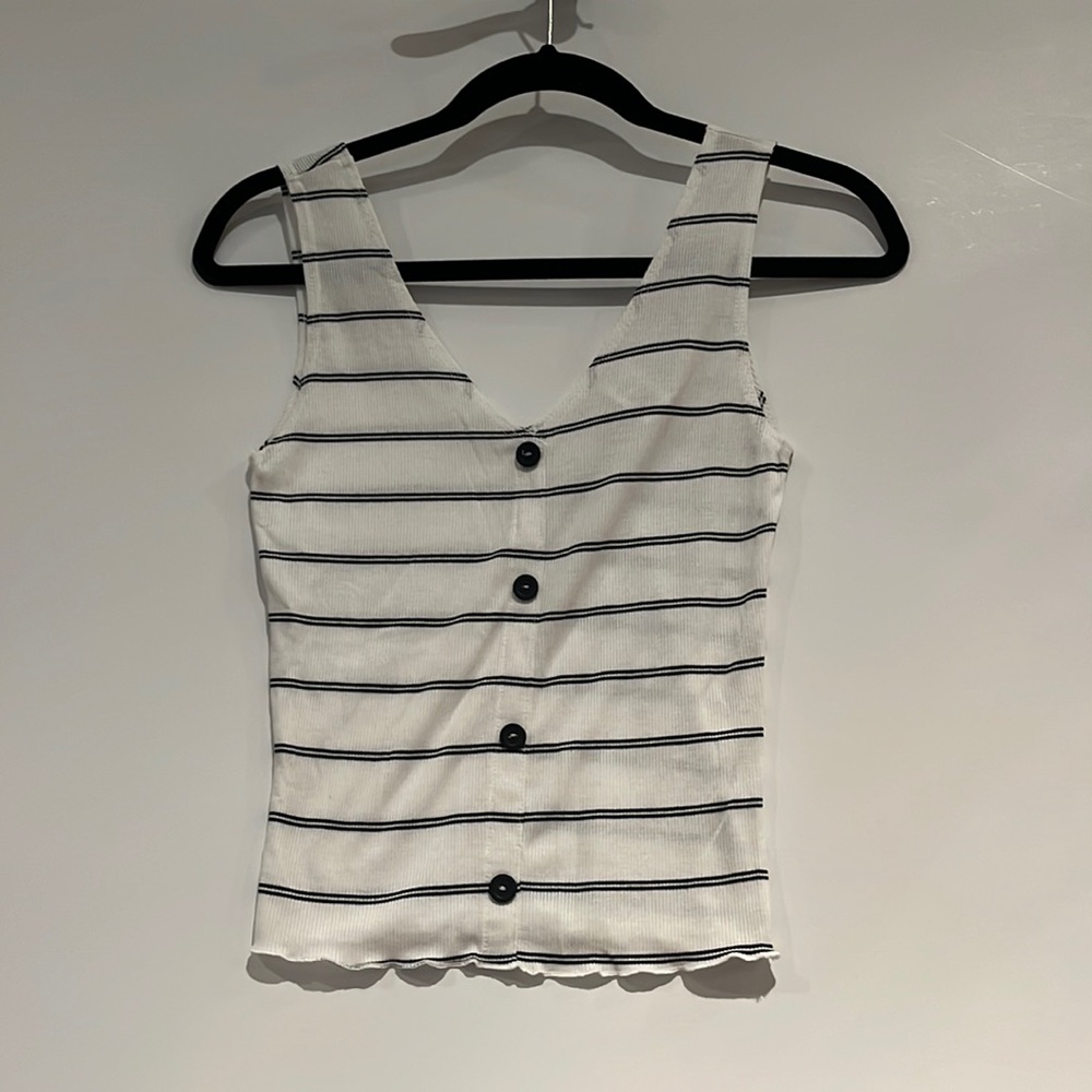 White striped tank top